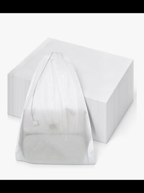 White Clear Drawstring Dust Bag Set Of 5